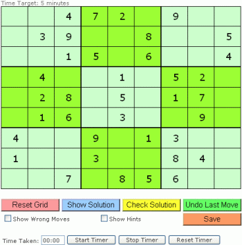 Example Sudoku Grid