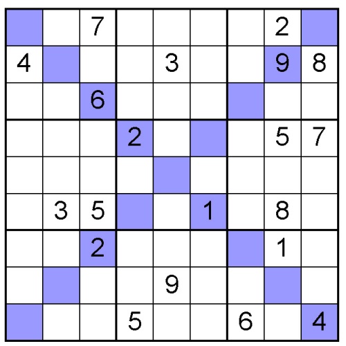 sudoku X puzzle 1