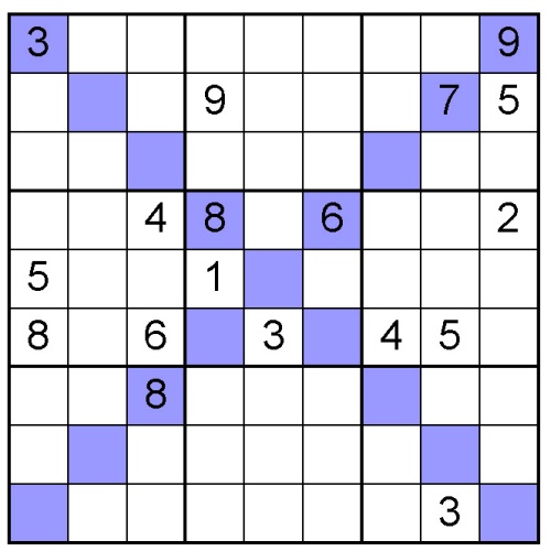 sudoku X puzzle 3