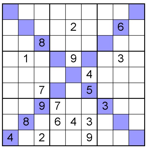 sudoku X puzzle 9